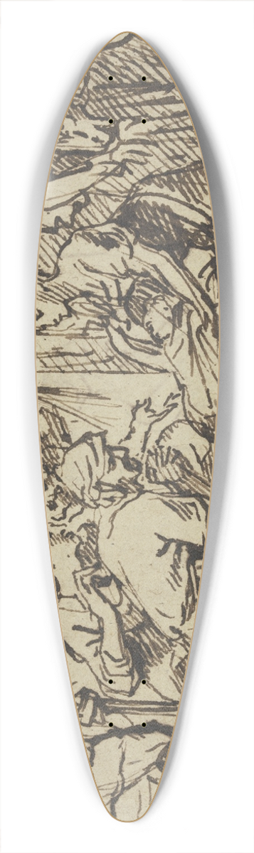 Pieter Van Mol - Adoration of the shepherds 39.3 inch art pintail longboard deck