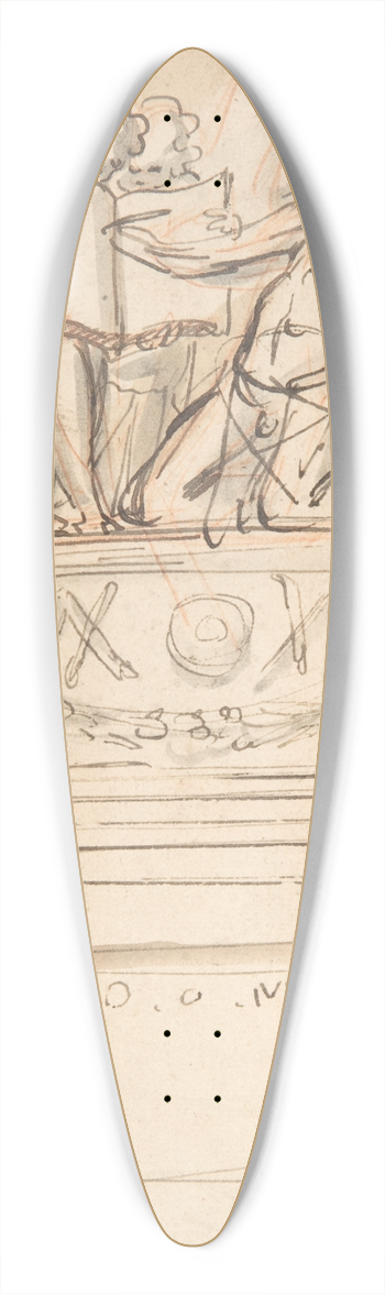 Pieter Verbruggen the Younger - Design for a tomb 39.3 inch art pintail longboard deck