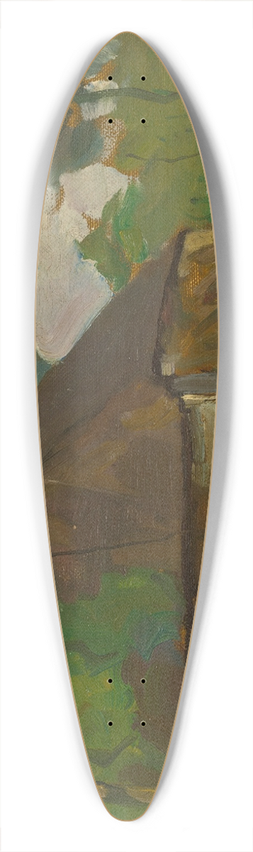 Piet Mondrian - Farm Building With Well In Daylight 39.3 inch art pintail longboard deck