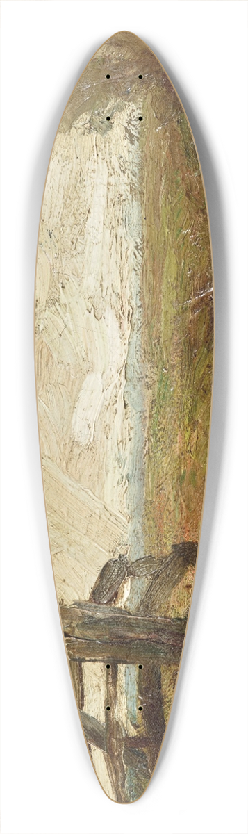 Piet Mondrian - Irrigation ditch with wood gate at left 39.3 inch art pintail longboard deck