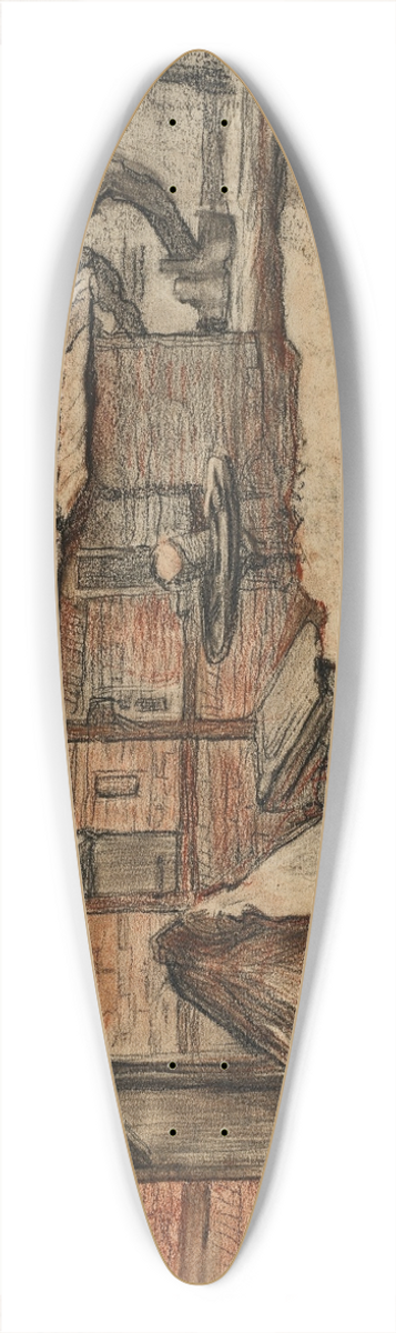Piet Mondrian - Zijaanzicht van een boerderij bij Winterswijk 39.3 inch art pintail longboard deck