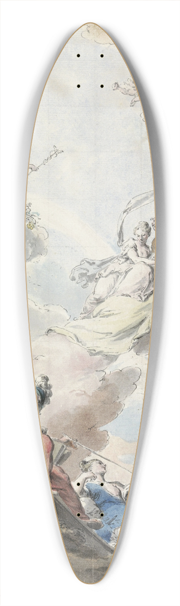 Pietro Antonio Novelli - Design for a Ceiling Painting with a Nuptial Allegory 39.3 inch art pintail longboard deck