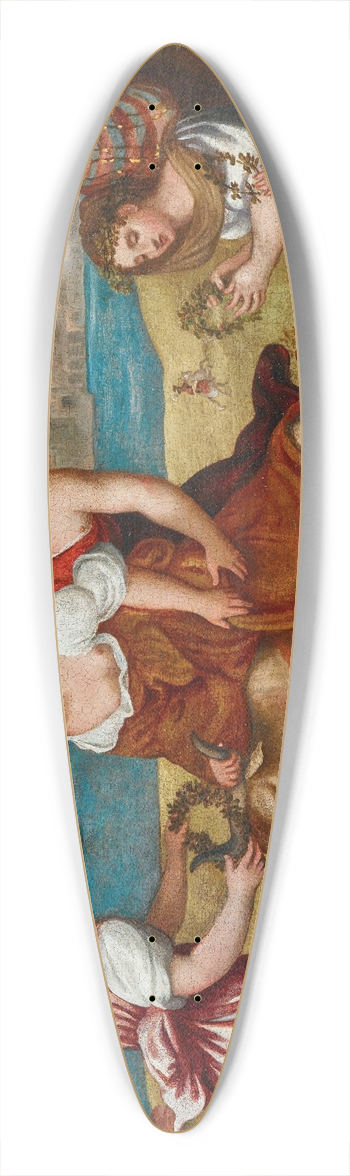 Pietro degli Ingannati - The Rape of Europa 39.3 inch art pintail longboard deck