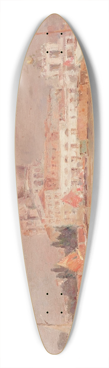 Pietro Fragiacomo - Venice, Santa Maria della Salute 39.3 inch art pintail longboard deck