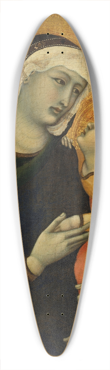 Pietro Lorenzetti - Madonna with Chid 39.3 inch art pintail longboard deck