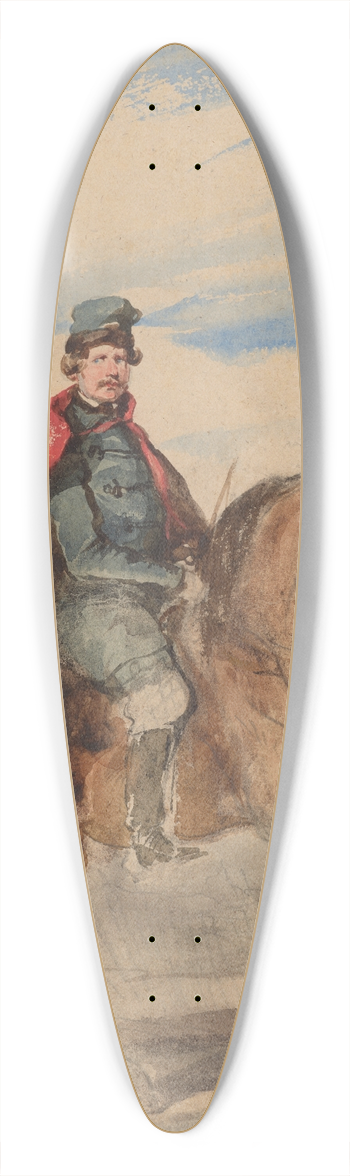 Piotr Michaowski - Equestrian portrait of Leon Sapieha 39.3 inch art pintail longboard deck