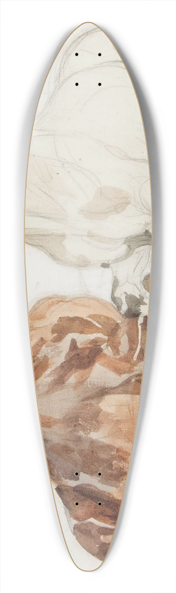Piotr Michaowski - Konie 39.3 inch art pintail longboard deck