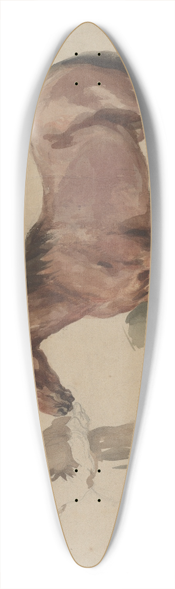 Piotr Michaowski - Stableman with a horse 39.3 inch art pintail longboard deck