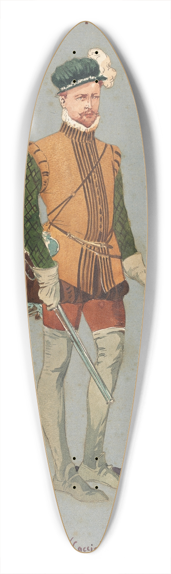 Pipein Gamba - Gentiluomo (Cacciatore) Corista 39.3 inch art pintail longboard deck