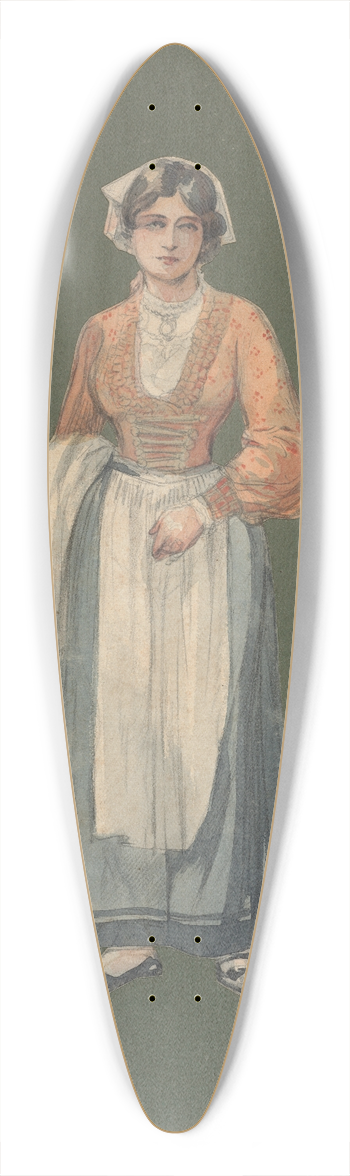 Pipein Gamba - Giovane donna 39.3 inch art pintail longboard deck