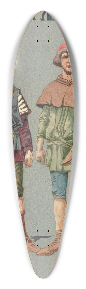 Pipein Gamba - Popolani (coro) 39.3 inch art pintail longboard deck