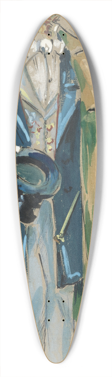 Plinio Codognato - Yeletzki 39.3 inch art pintail longboard deck