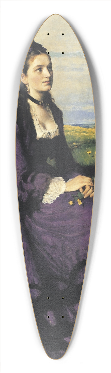 Pl Szinyei Merse - Lady in Violet 39.3 inch art pintail longboard deck