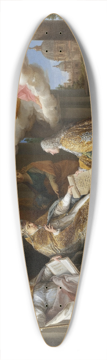 Pompeo Batoni - Pope Benedict XIV Presenting the Encyclical Ex Omnibus to the Comte de Stainville, Later Duc de Choiseul 39.3 inch art pintail longboard deck