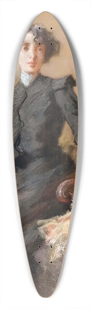 Pompeo Mariani - Giovane donna in salotto 39.3 inch art pintail longboard deck