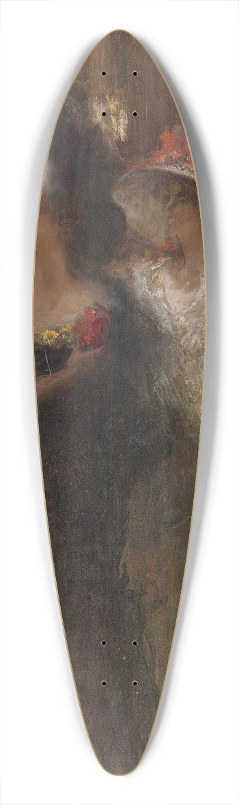 Pompeo Mariani - Two Elegant Ladies 39.3 inch art pintail longboard deck