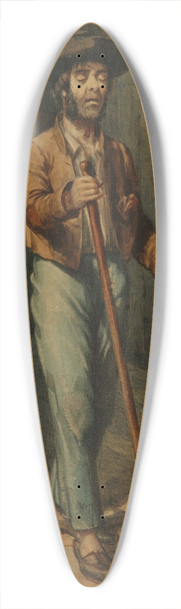 Prilidiano Pueyrredn - Ciego popular en Cdiz 39.3 inch art pintail longboard deck