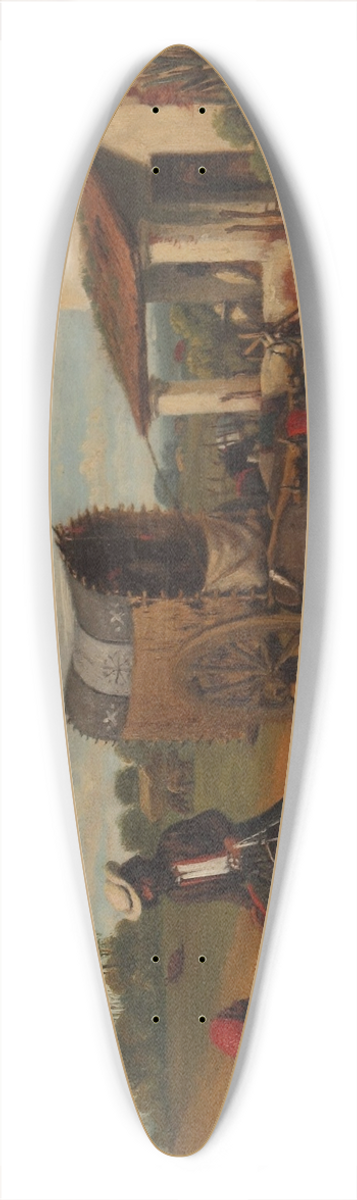Prilidiano Pueyrredn - Un alto en la pulpera 39.3 inch art pintail longboard deck