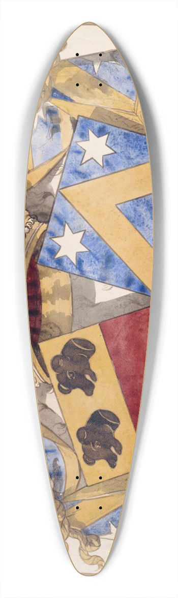 Prosper Lafaye - Projet de vitrail civil  dcor hraldique 39.3 inch art pintail longboard deck