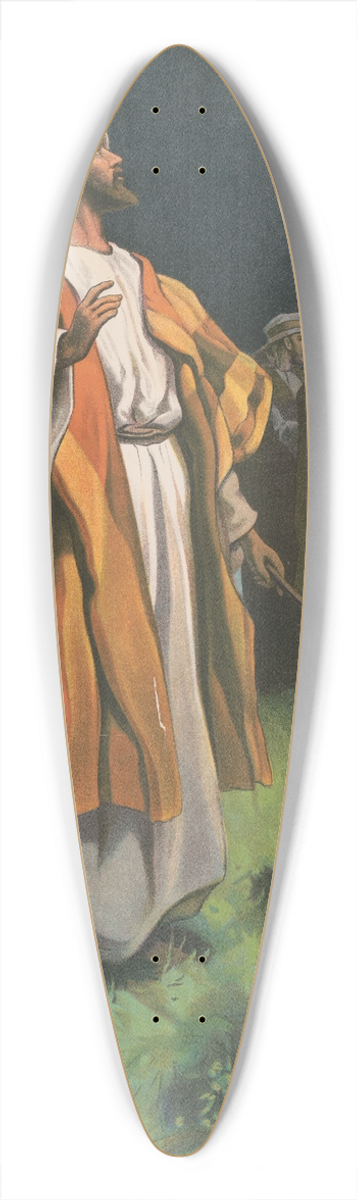 Providence Lith. Co - The shepherds find Jesus 39.3 inch art pintail longboard deck