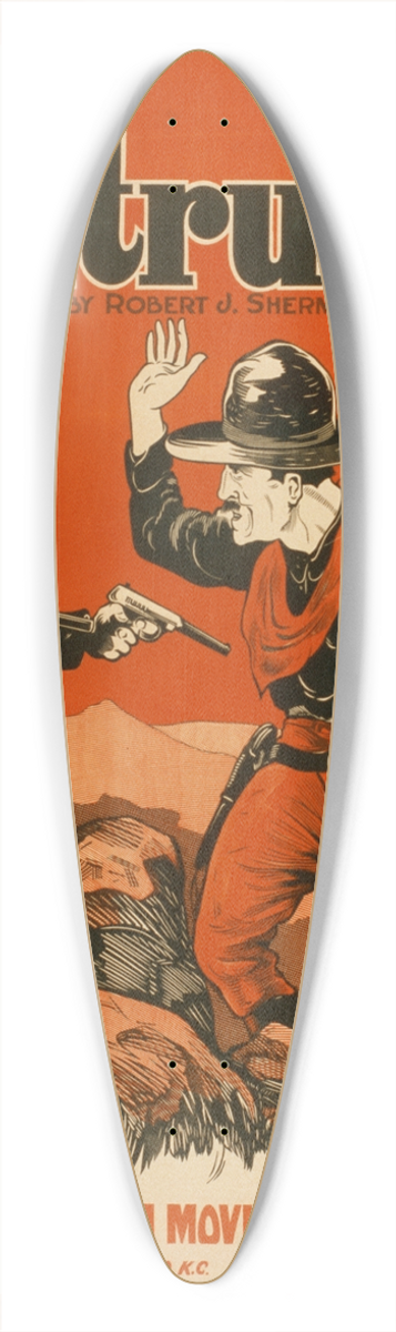Quigley Litho. Co. - The intruder 39.3 inch art pintail longboard deck