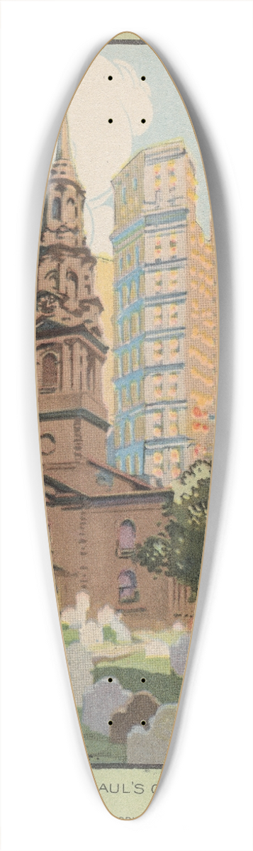 Rachael Robinson Elmer - St. Pauls Chapel 39.3 inch art pintail longboard deck