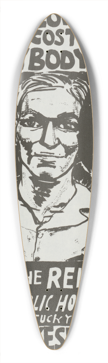 Rachael Romero - Decent low cost housing is everybodys right 39.3 inch art pintail longboard deck