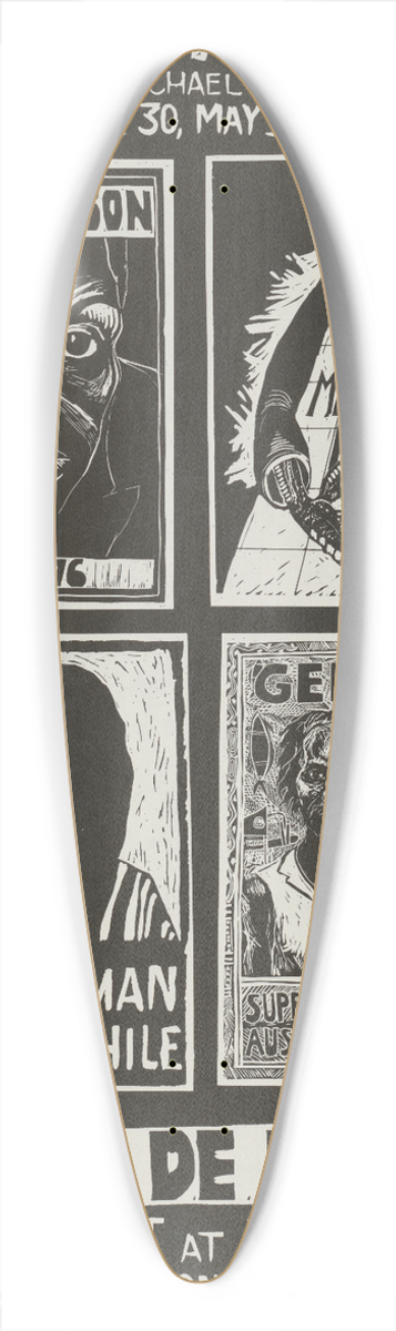 Rachael Romero - Posters by Leon Klayman and Rachael Bell 39.3 inch art pintail longboard deck