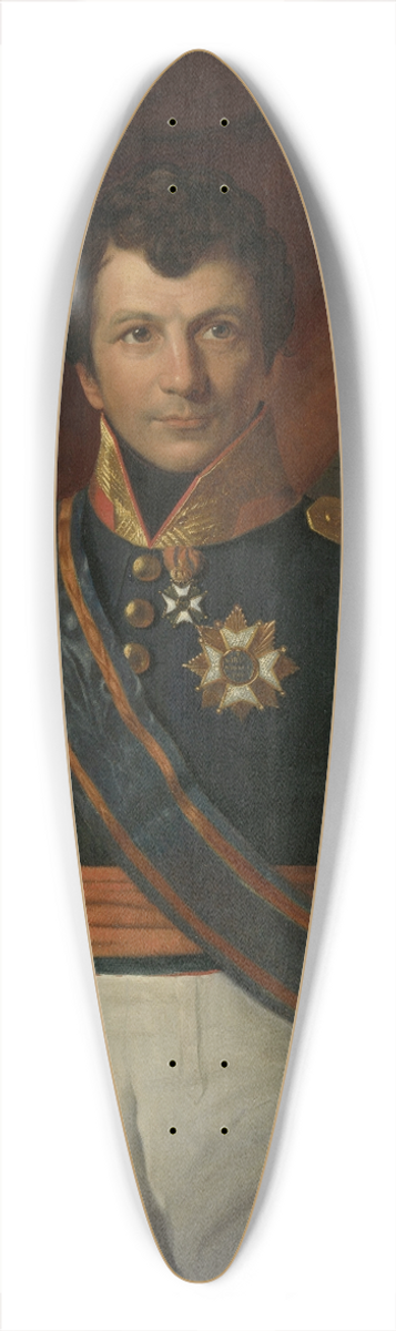 Raden Saleh - Portrait of Johannes, Graaf van den Bosch, Governor-General of the Dutch East Indies 39.3 inch art pintail longboard deck