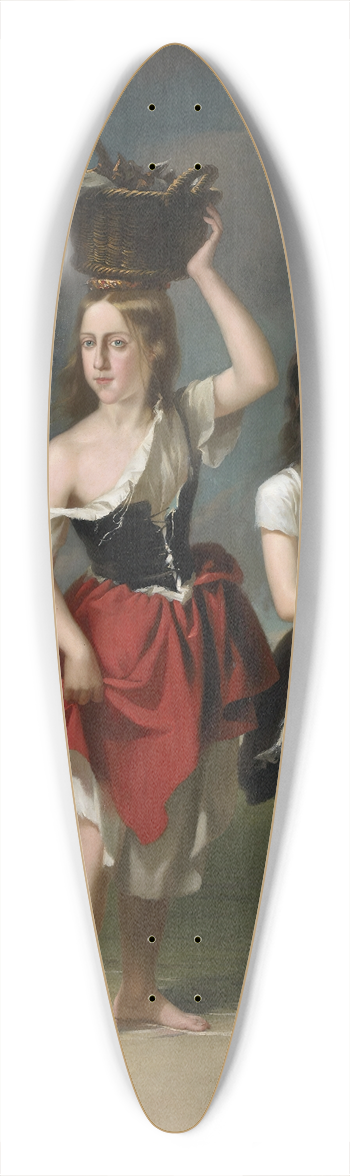 Rafael Garca Hispaleto - The Shell Seekers 39.3 inch art pintail longboard deck