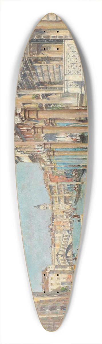 Rafael Senet y Perez - On the Grand Canal, the Rialto Bridge beyond, Venice 39.3 inch art pintail longboard deck