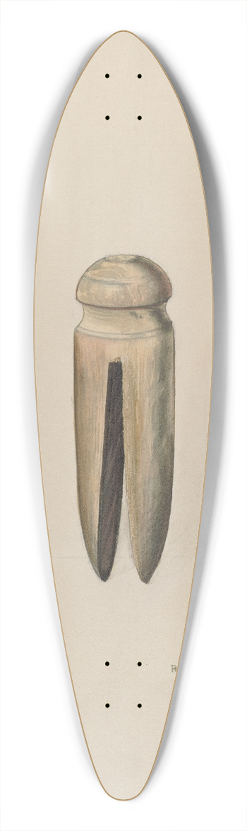 Ralph Atkinson - Clothes Pin 39.3 inch art pintail longboard deck
