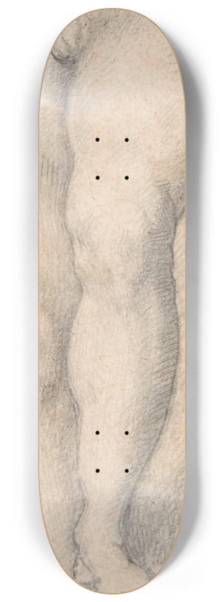 Cristoforo Roncalli - Study for Lower Part of Torso and Legs of a Young Boy 8.25 inch art skate deck