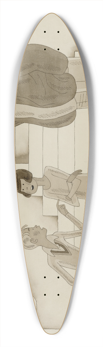 Ralph Barton - Untitled 39.3 inch art pintail longboard deck