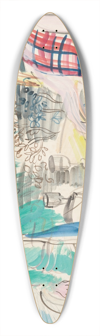 Raoul Dufy - Au jardin 39.3 inch art pintail longboard deck