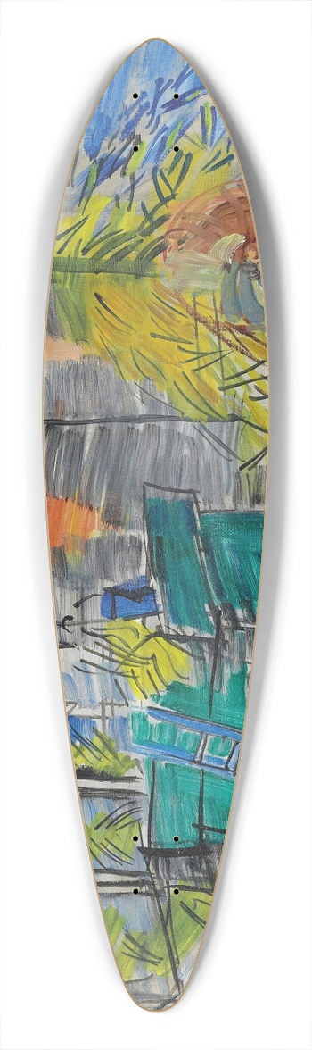 Raoul Dufy - Le dpiquage bleu 39.3 inch art pintail longboard deck