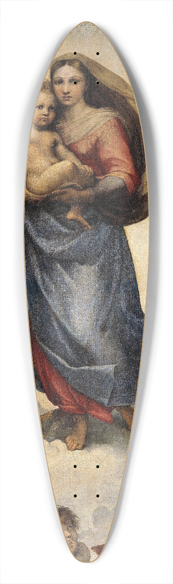 Raphael - The Sistine Madonna 39.3 inch art pintail longboard deck