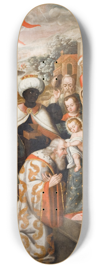 Cusco School - Adoration of the Magi 8.25 inch art skate deck