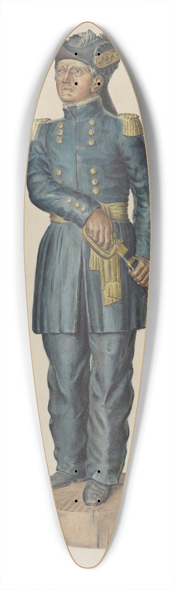 Raymond Chard - Carved Figure 39.3 inch art pintail longboard deck