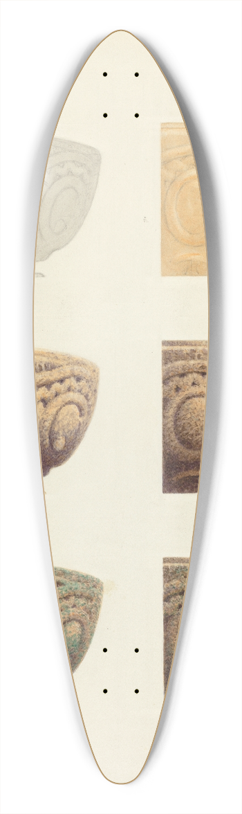 Raymond E. Noble - Technique Demo (Architectural Detail) 39.3 inch art pintail longboard deck