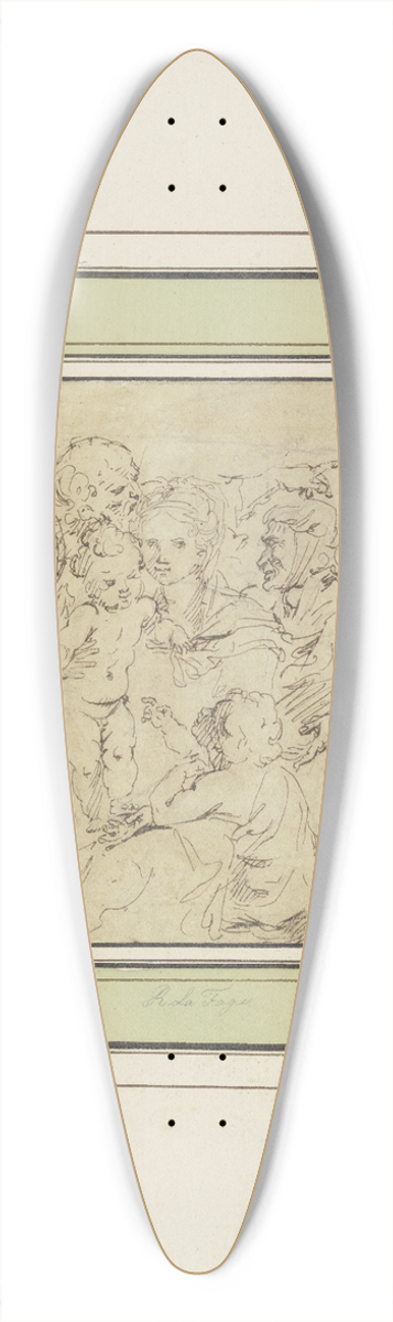 Raymond Lafage - Die Heilige Familie mit der Heiligen Elisabeth und dem Johannesknaben, bei der Vorbereitung der Flucht nach gypten 39.3 inch art pintail longboard deck