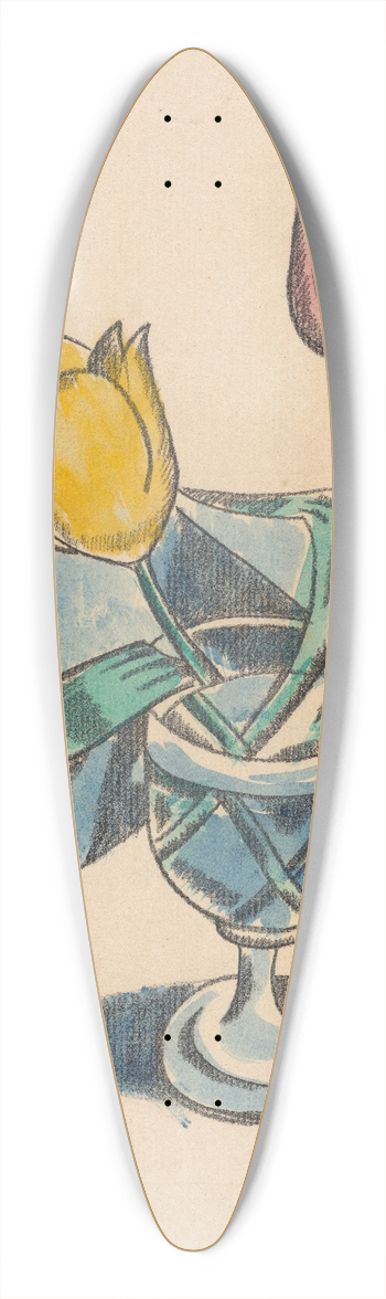 Raymond McIntyre - Tulips 39.3 inch art pintail longboard deck