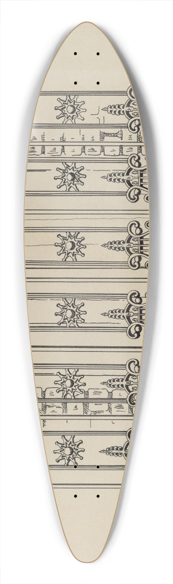 Ray Price - Cast Iron Balcony Railing 39.3 inch art pintail longboard deck