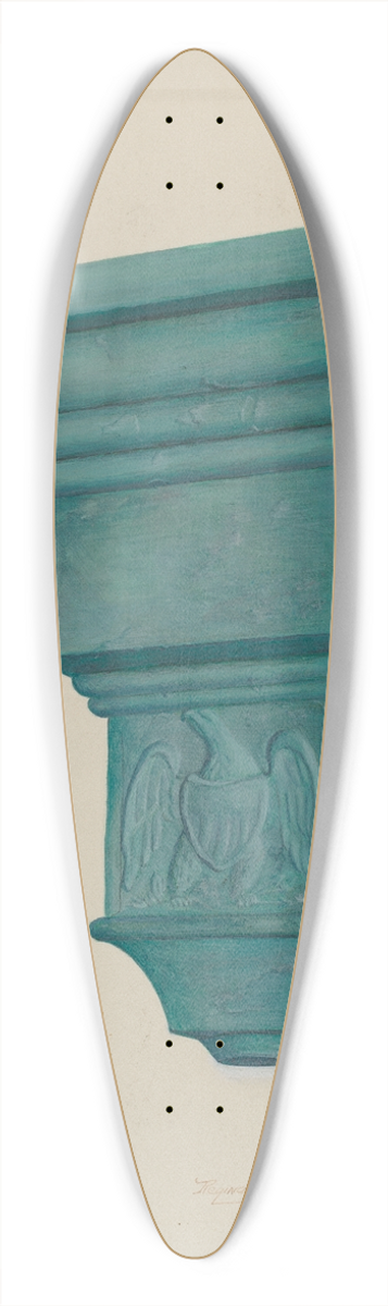 Regina Henderer - Downspout 39.3 inch art pintail longboard deck