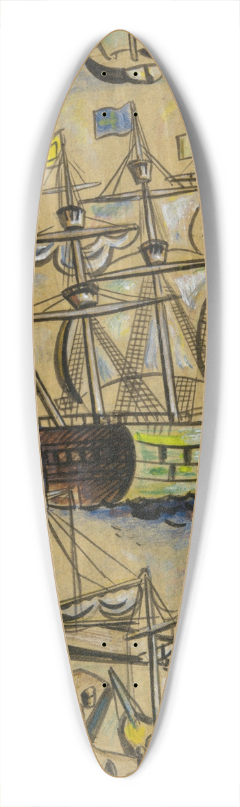 Reginald Marsh - NewAmsterdam 39.3 inch art pintail longboard deck