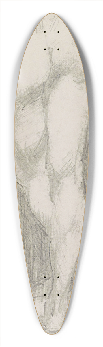 Reijer Stolk - Achterzijde van een staande naakte vrouw 39.3 inch art pintail longboard deck