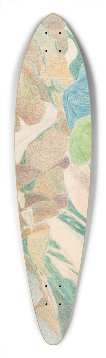 Reijer Stolk - Berglandschap 39.3 inch art pintail longboard deck
