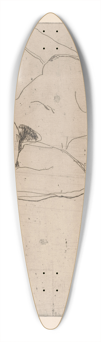 Reijer Stolk - Liggende naakte vrouw 39.3 inch art pintail longboard deck