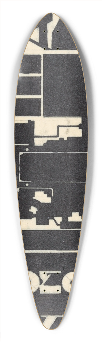 Reijer Stolk - Ontwerp voor reclame voor `Avance, Stationnaire & Scheepsmotoren 39.3 inch art pintail longboard deck