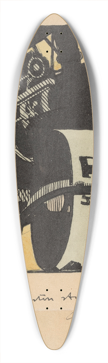 Reijer Stolk - Ontwerp voor reclame voor `Ruston stoomwegwals 39.3 inch art pintail longboard deck